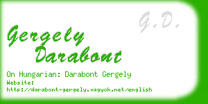 gergely darabont business card